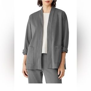 Eileen Fisher ponte tencel blend jacket pocket xs